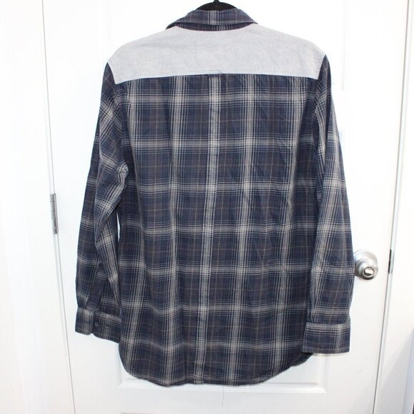 Zanerobe Casual Button Down Long Sleeve Shirt Plaid Size Medium Blue - Picture 3 of 3